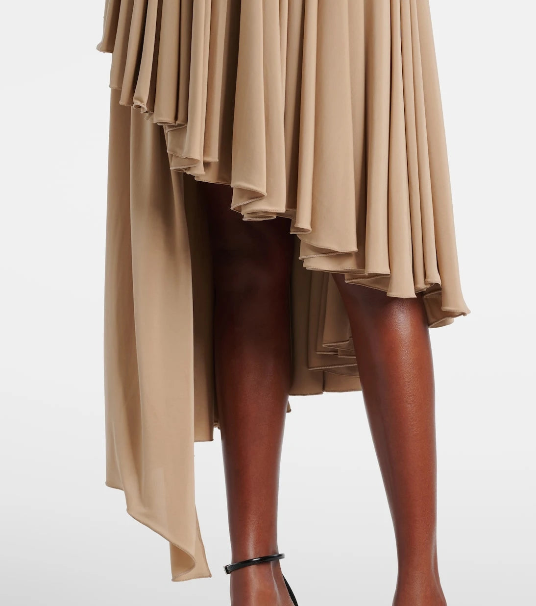 Alaïa - فستان جيرسيه بدون حمالات غير متماثل