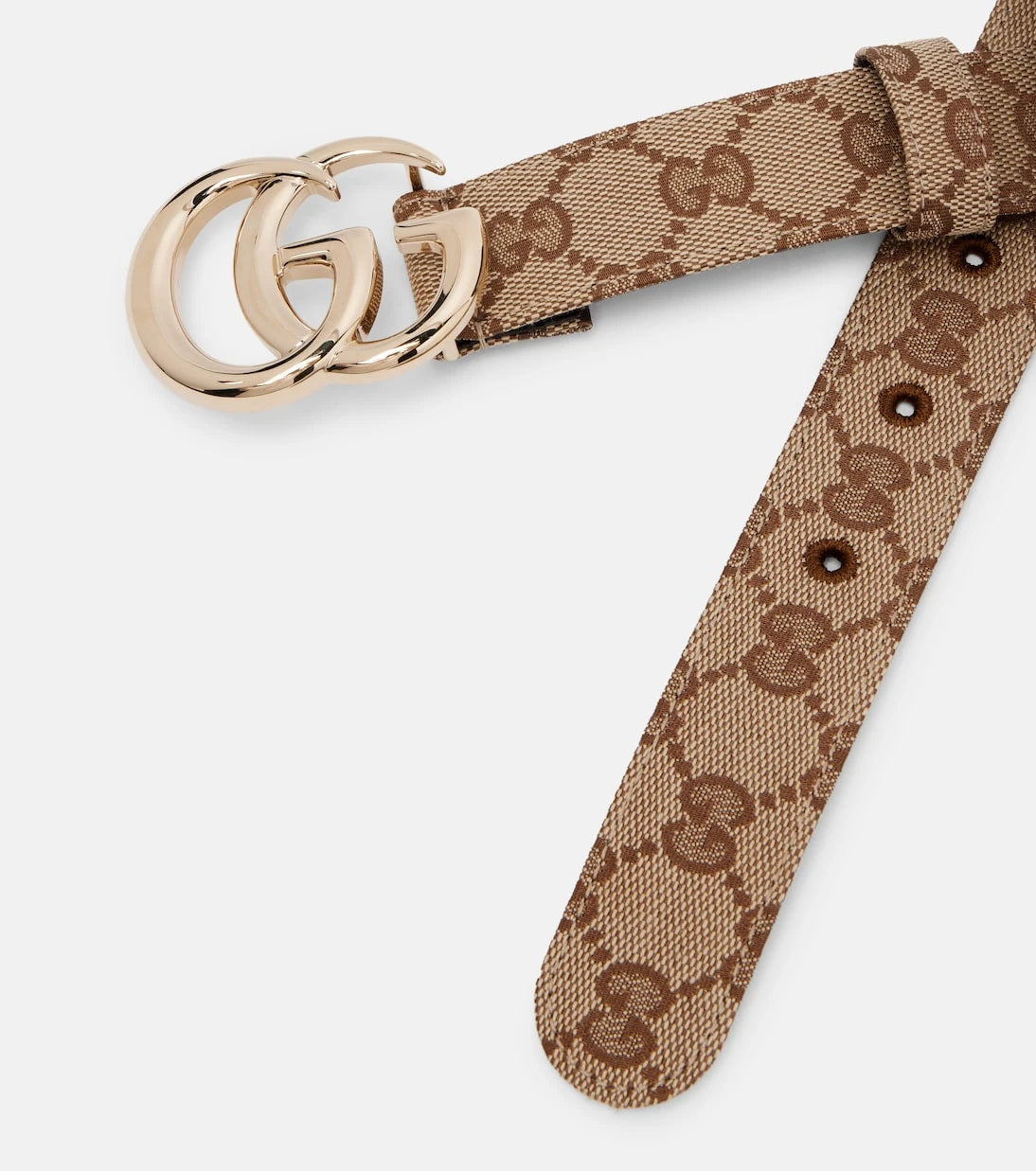 Gucci - GG Marmont leather-trimmed belt