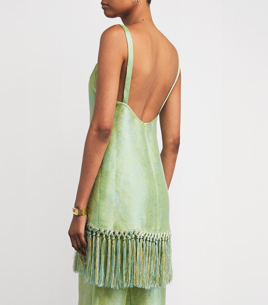 Linen-Blend Palermo Psychedelia Mini Dress