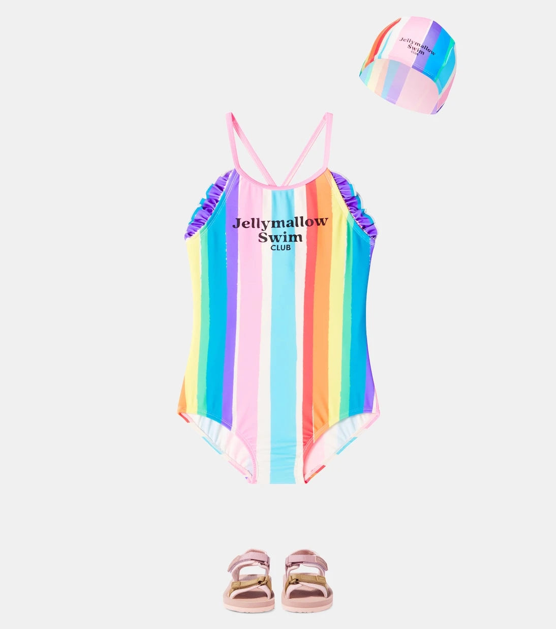 Jellymallow - Rainbow swimsuit and cap set