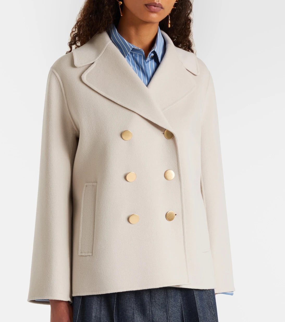 'S Max Mara - معطف بي كوت مارغوت من صوف الفيرجن