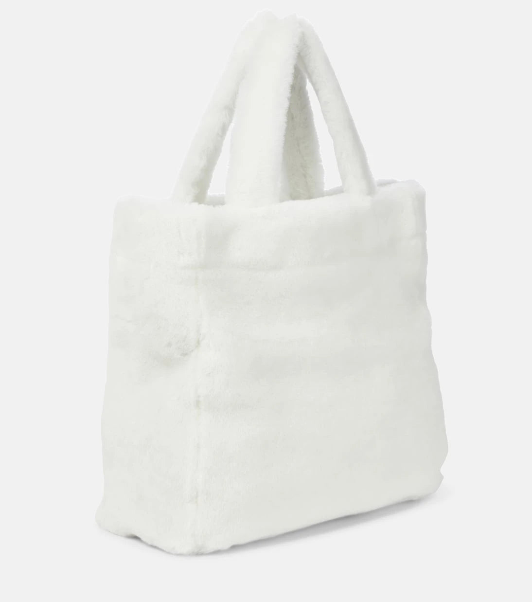 Prada - Medium logo shearling tote