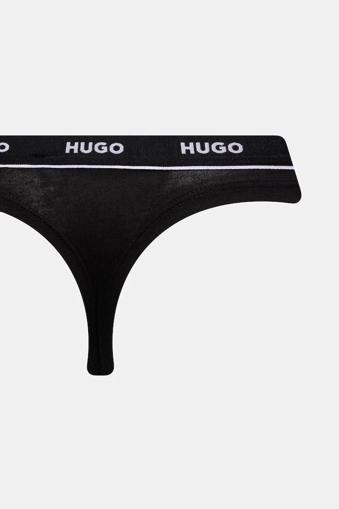 HUGO Kadın Pamuk Elastan Triplet Thong Design 3'lü