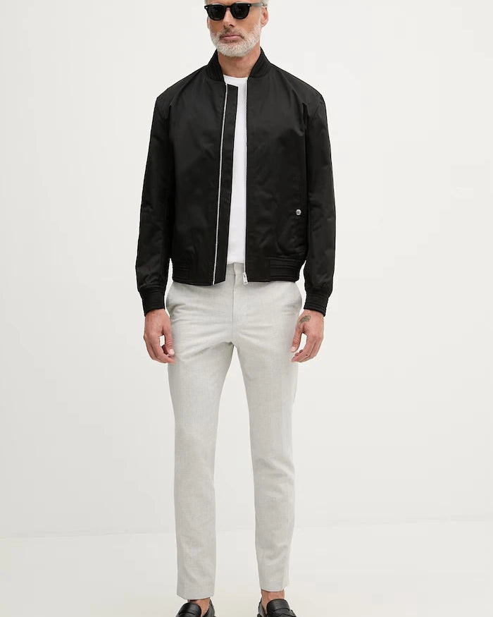 BOSS keten eklemeli slim fit erkek pantolon Genius