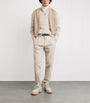 Beige Wool Quarter-Zip Sweater