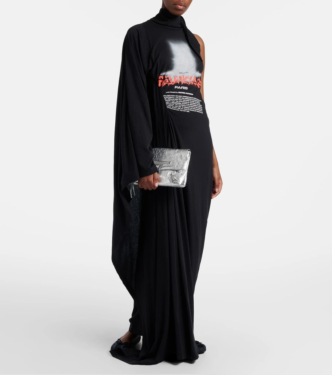 Balenciaga - Le City metallic leather clutch