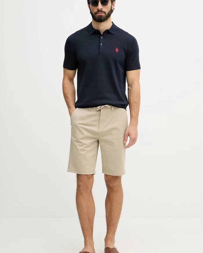 U.S. Polo Assn. Erkek Pamuklu Kısa Şort USPA COMFORT WAIST CLASSIC CHINO