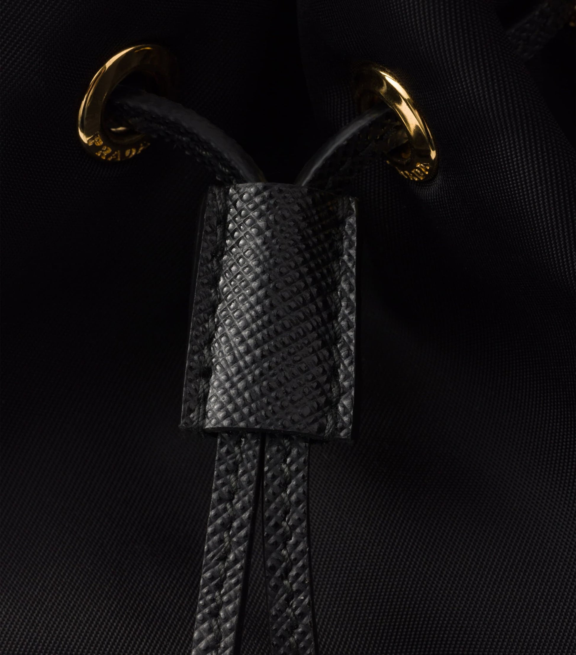 Prada Black Re-Nylon Duet Bucket Bag