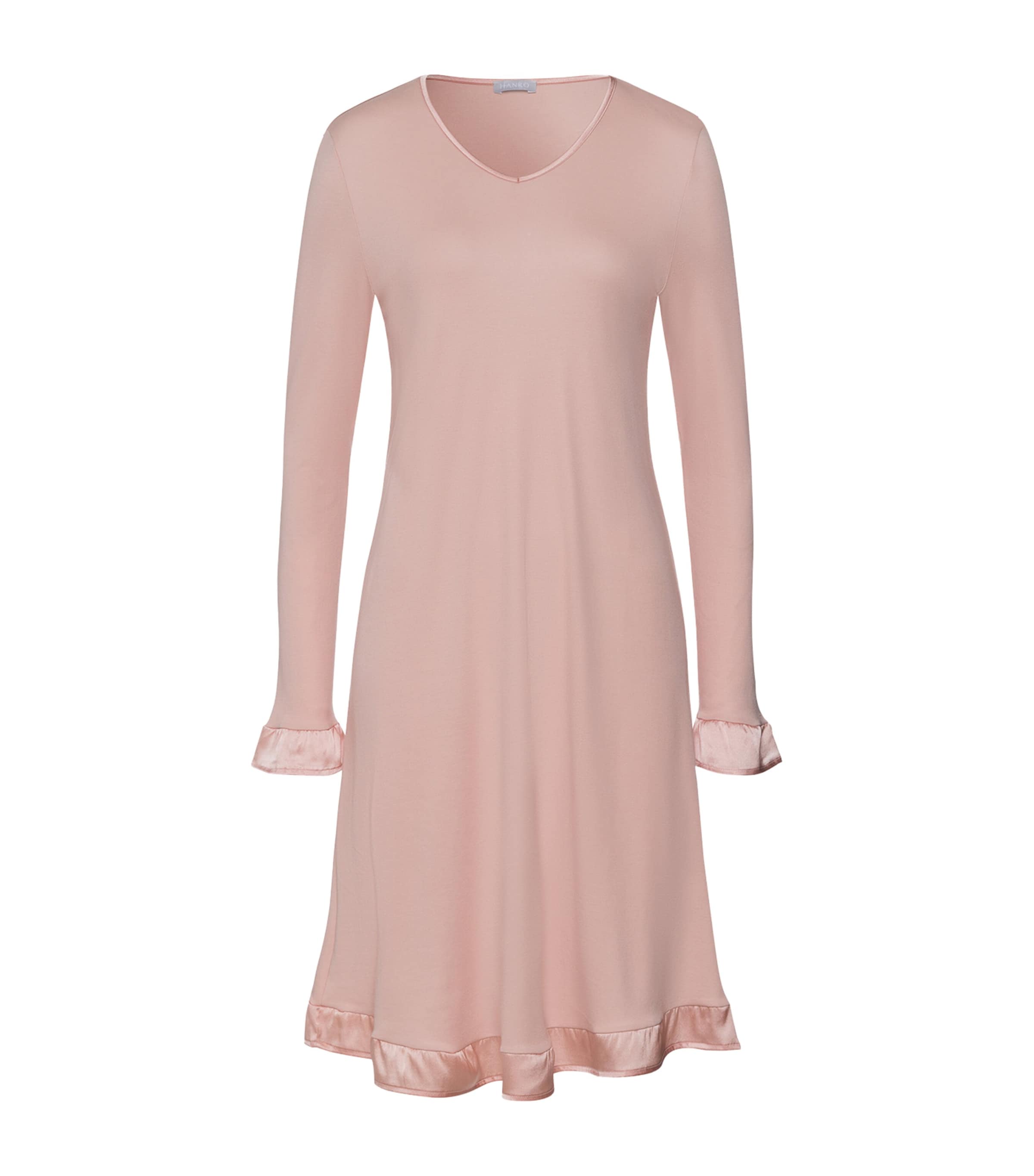 Nude Cotton-Blend Long-Sleeve Claire Nightdress