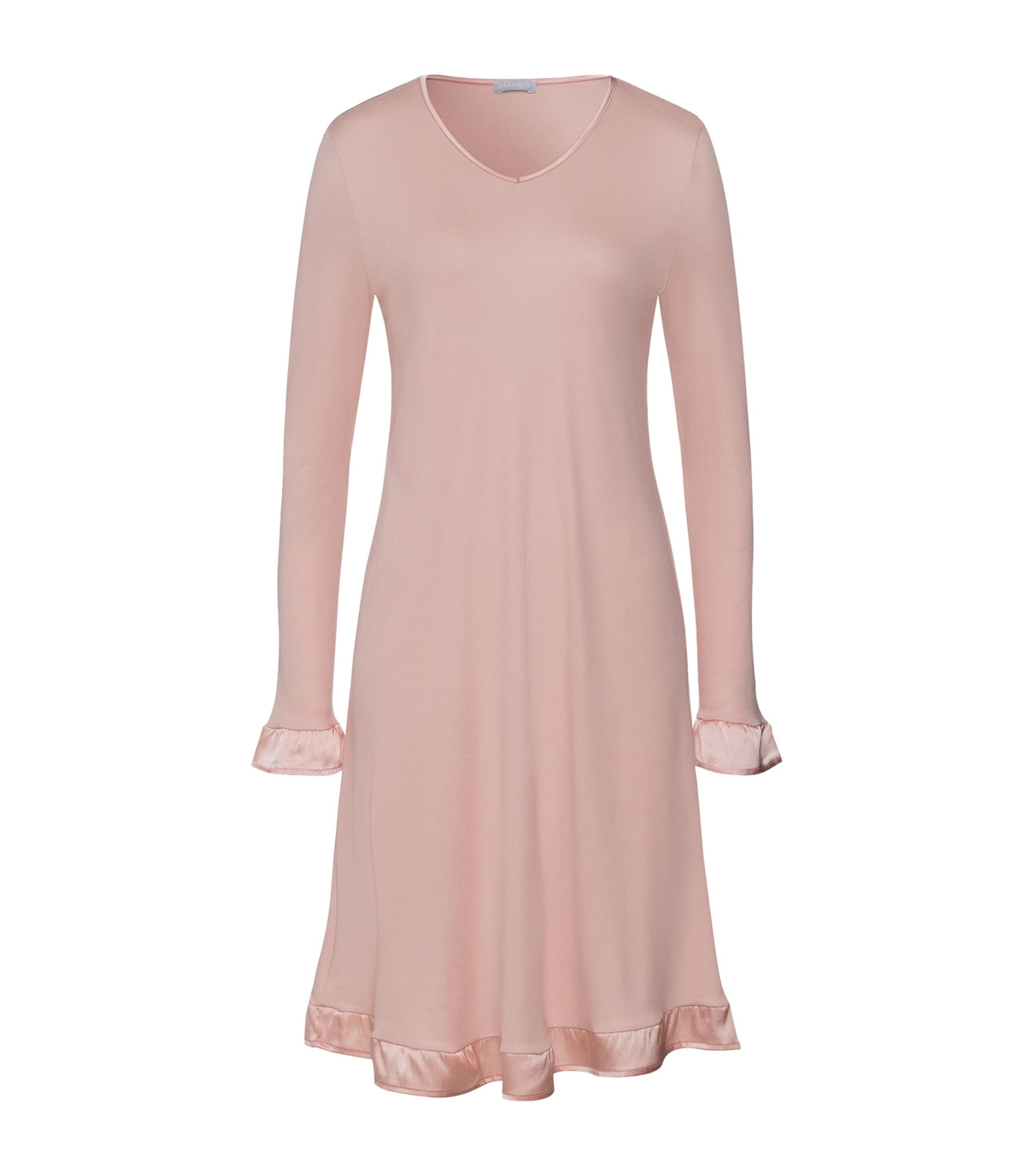Nude Cotton-Blend Long-Sleeve Claire Nightdress