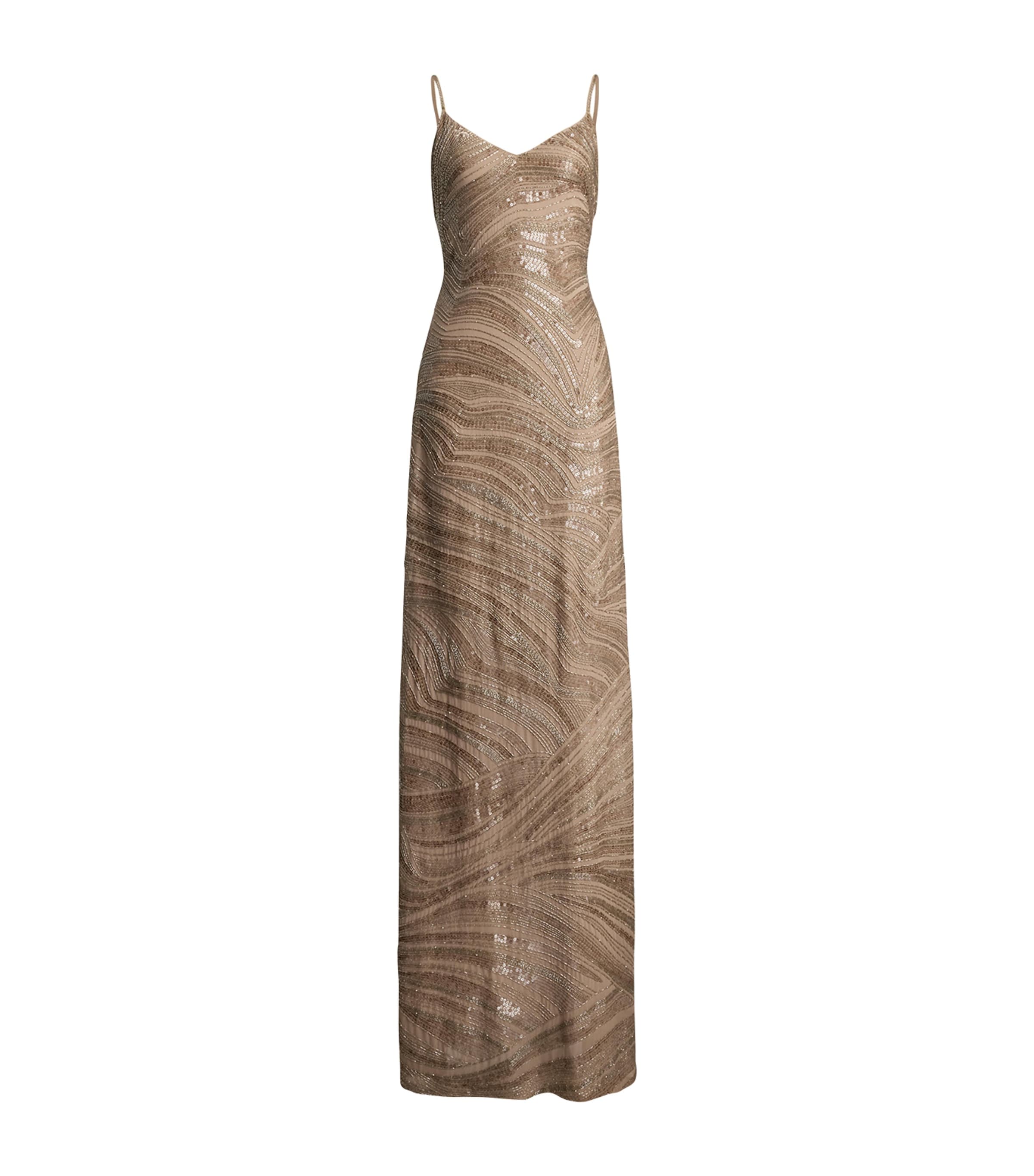 Mulberry Silk Sequin Gown