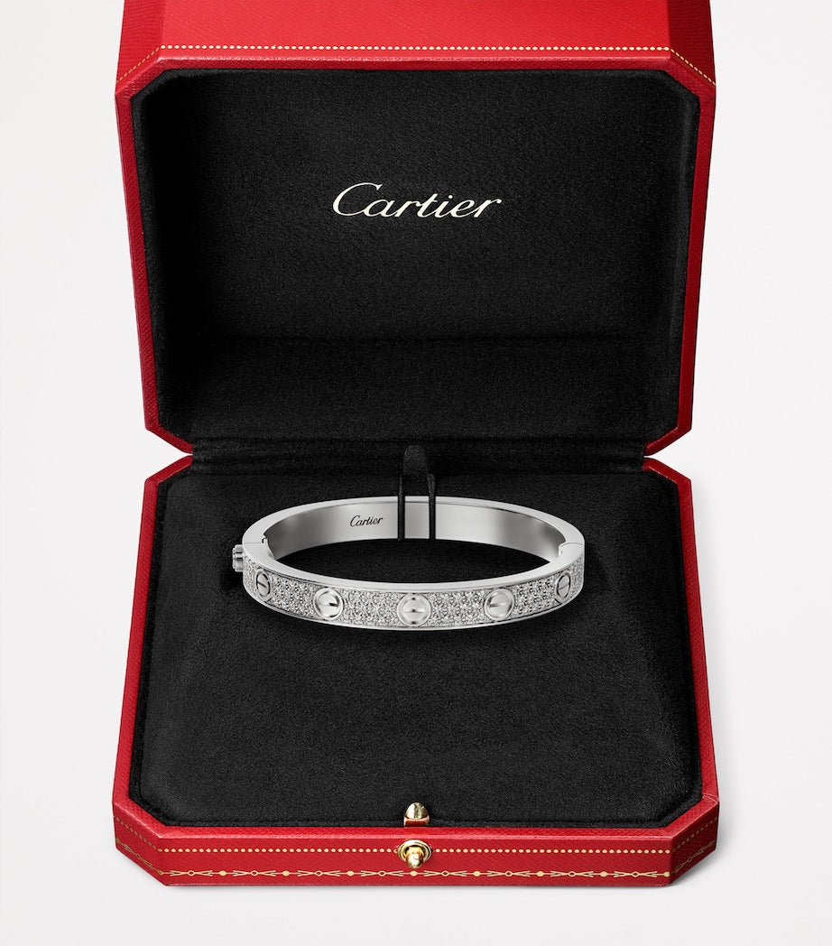 White Gold and Diamond LOVE Bracelet