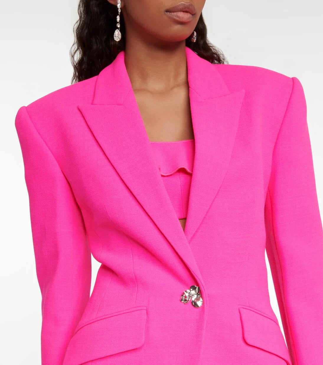 David Koma - Embellished virgin wool blazer