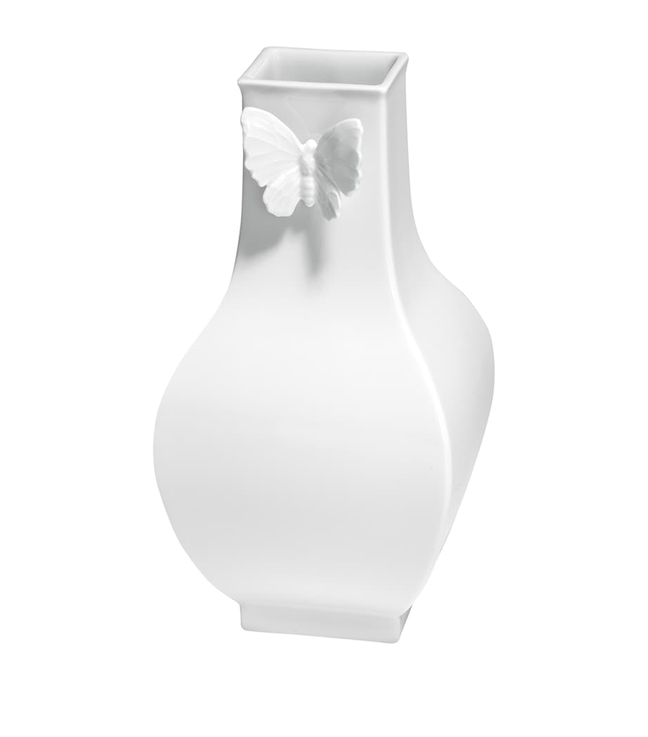 Meissen Large Porcelain Butterfly Vase (25cm)