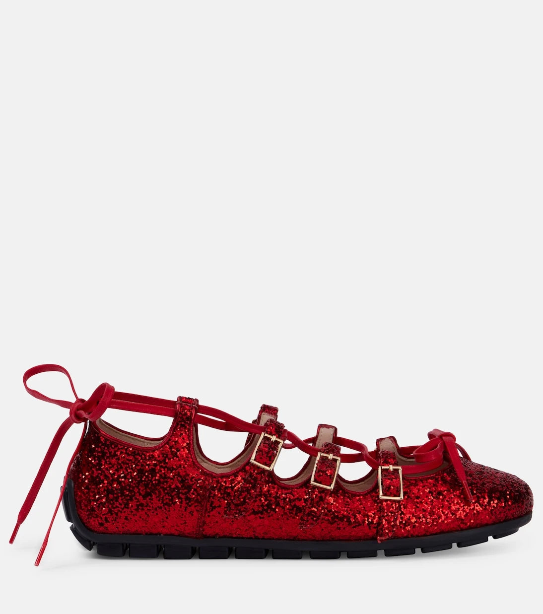 Simone Rocha - Ghillie glitter ballet flats
