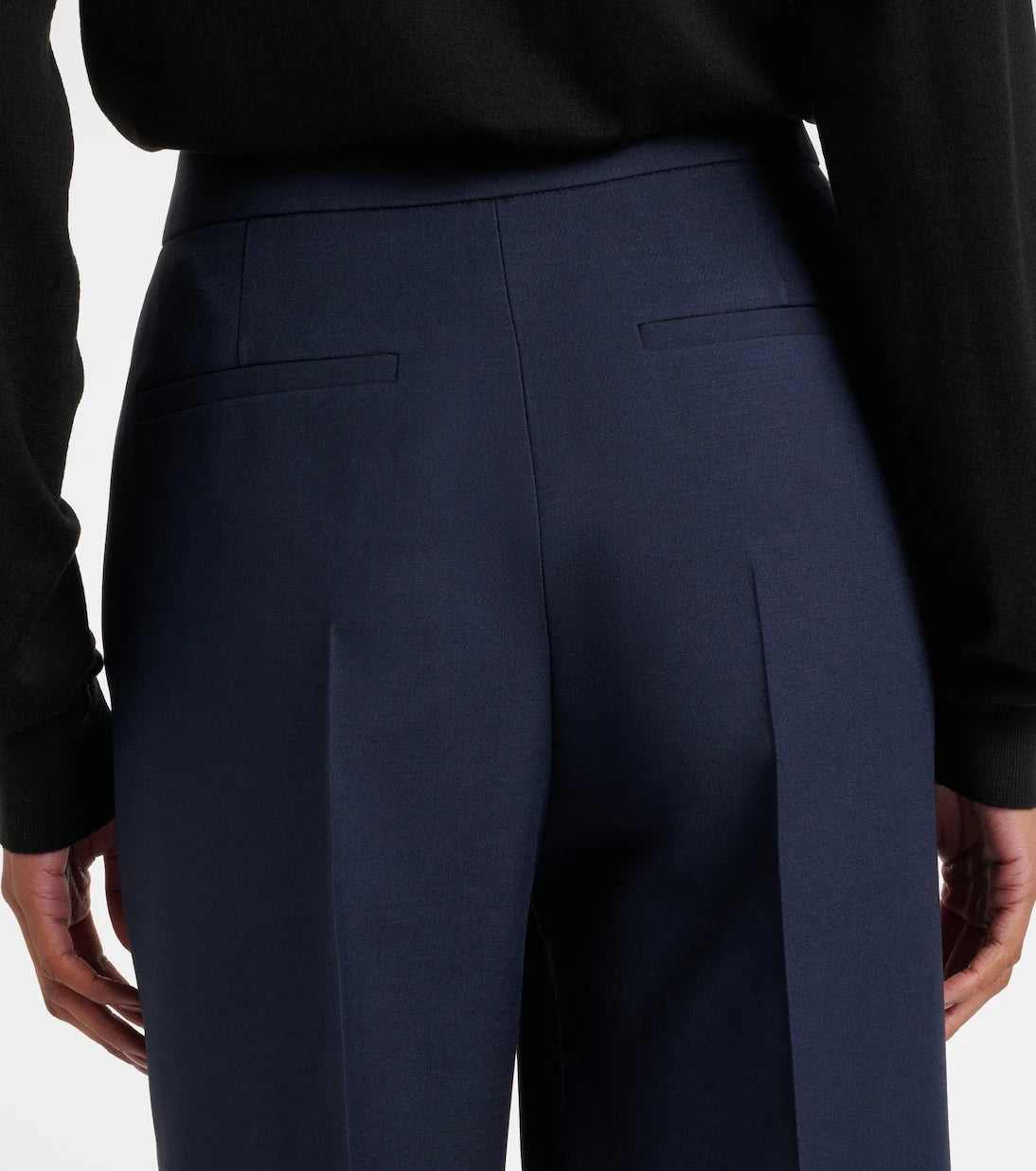 Valentino - Crepe Couture VGold wide-leg pants