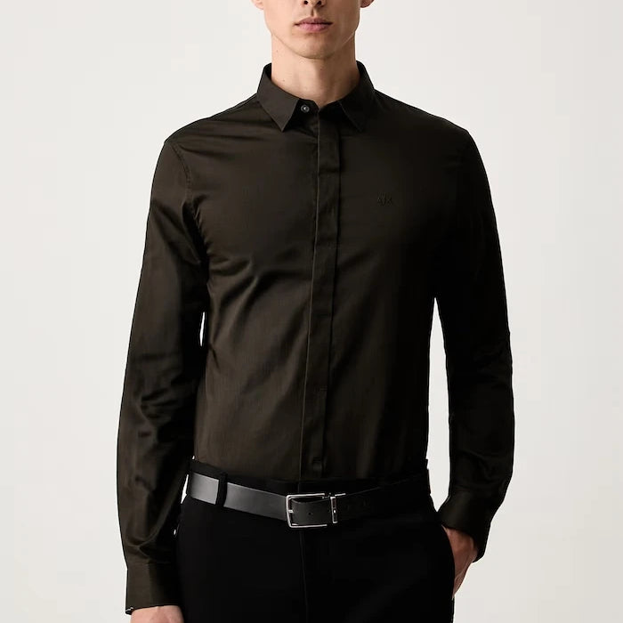 Armani Exchange erkek pamuk elastan gömlek