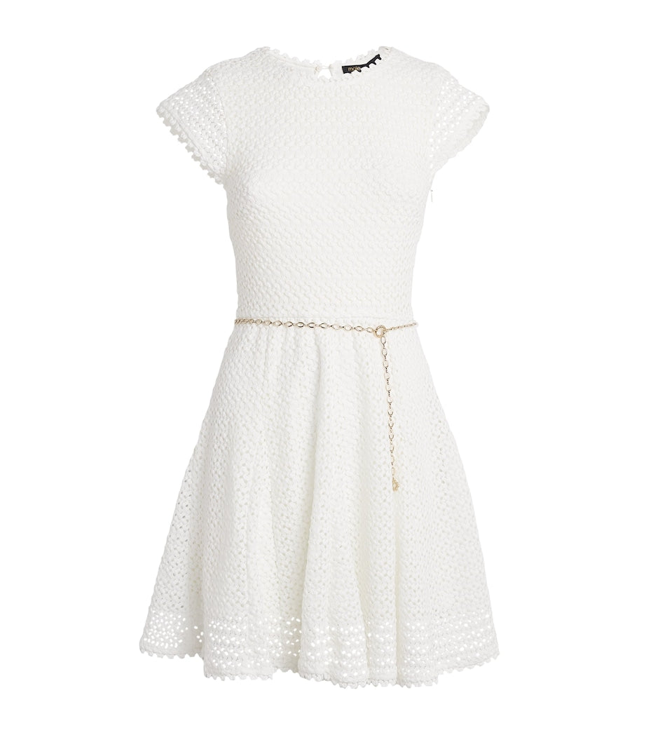 Crochet Mini Dress WHITE