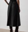 Ralph Lauren Collection Grey Wool Evilyn Midi Skirt