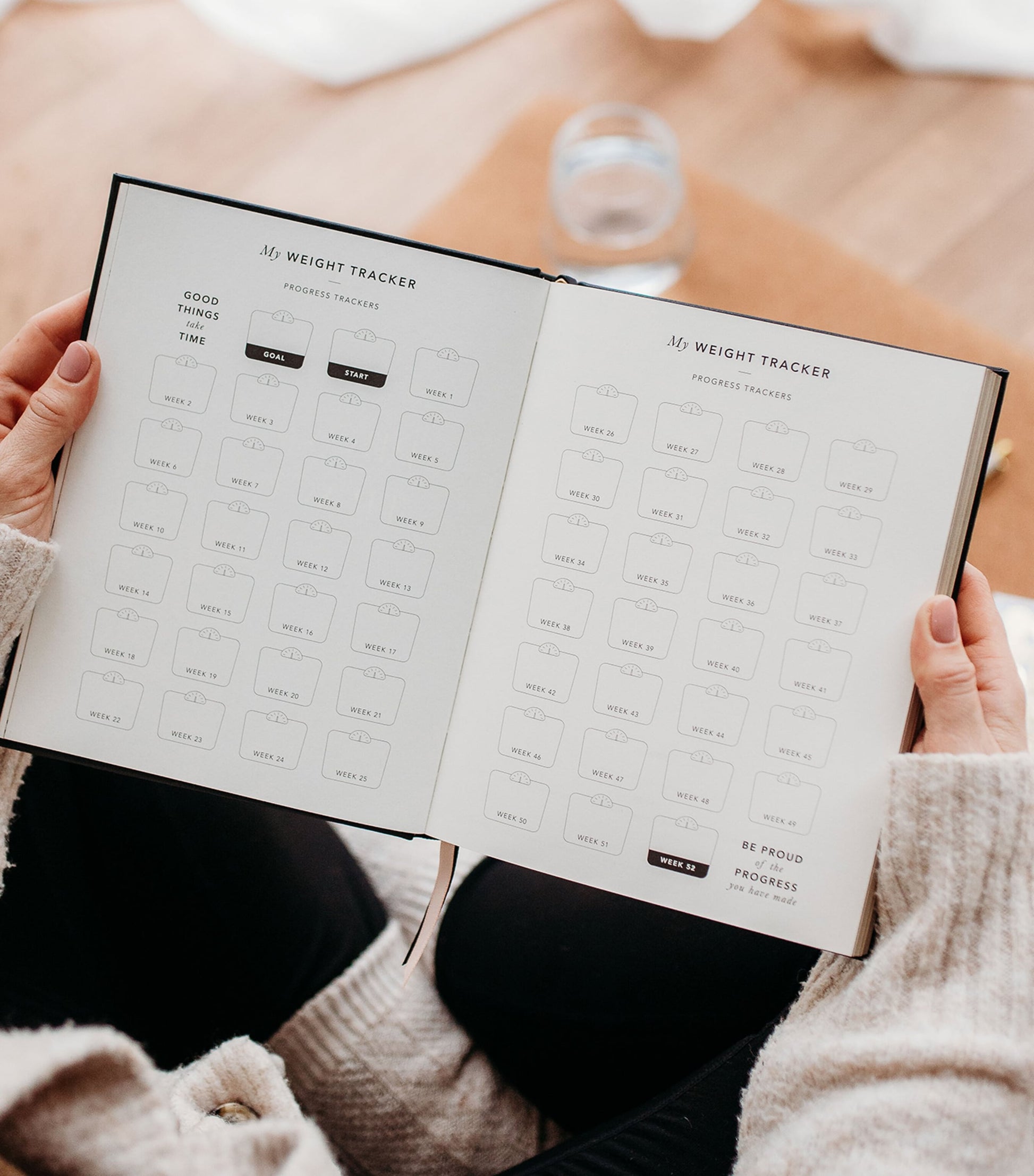 Blush and Gold Daily Fitness & Meal Planner