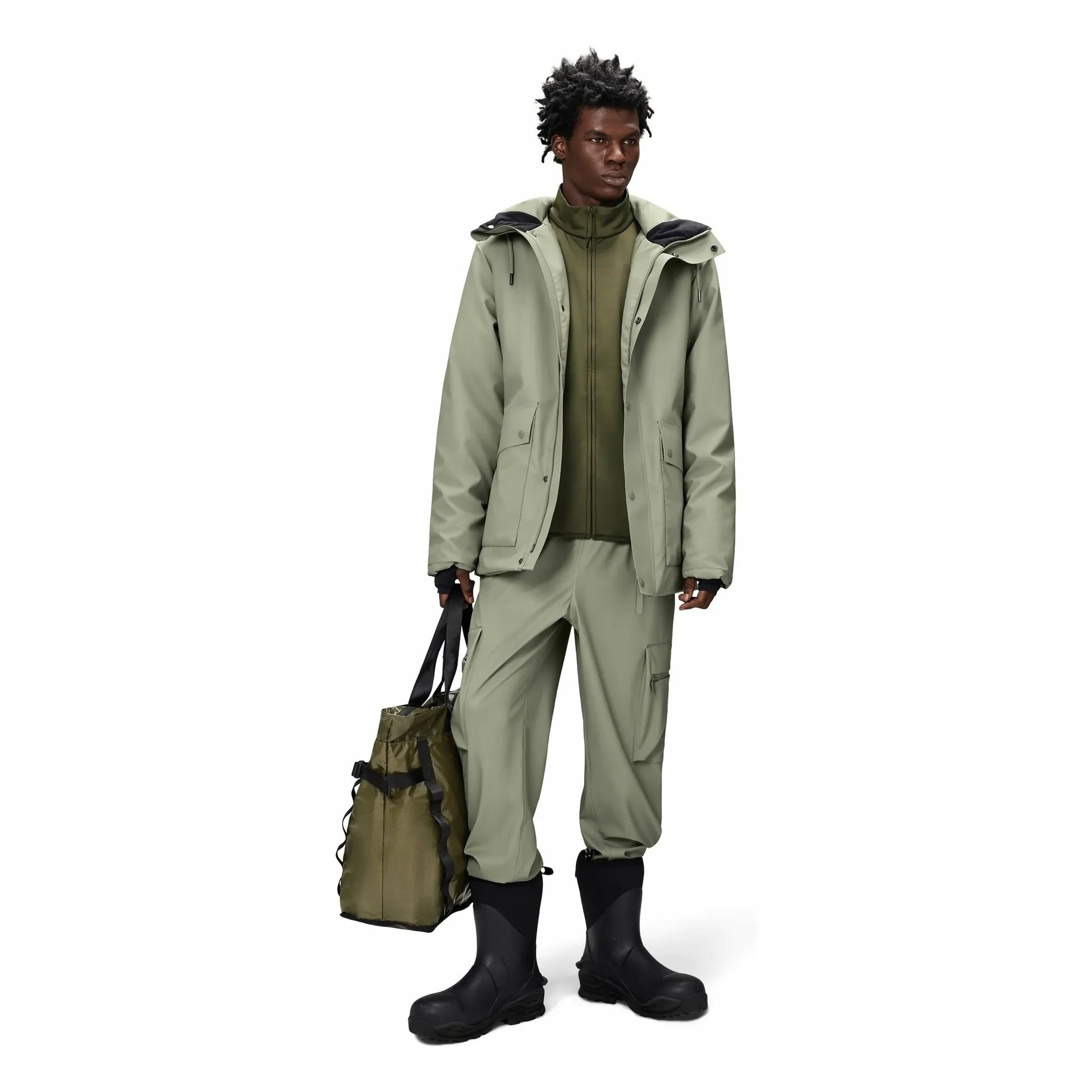 Rains - Waterproof Cargo Pants Regular W3 | Light khaki
