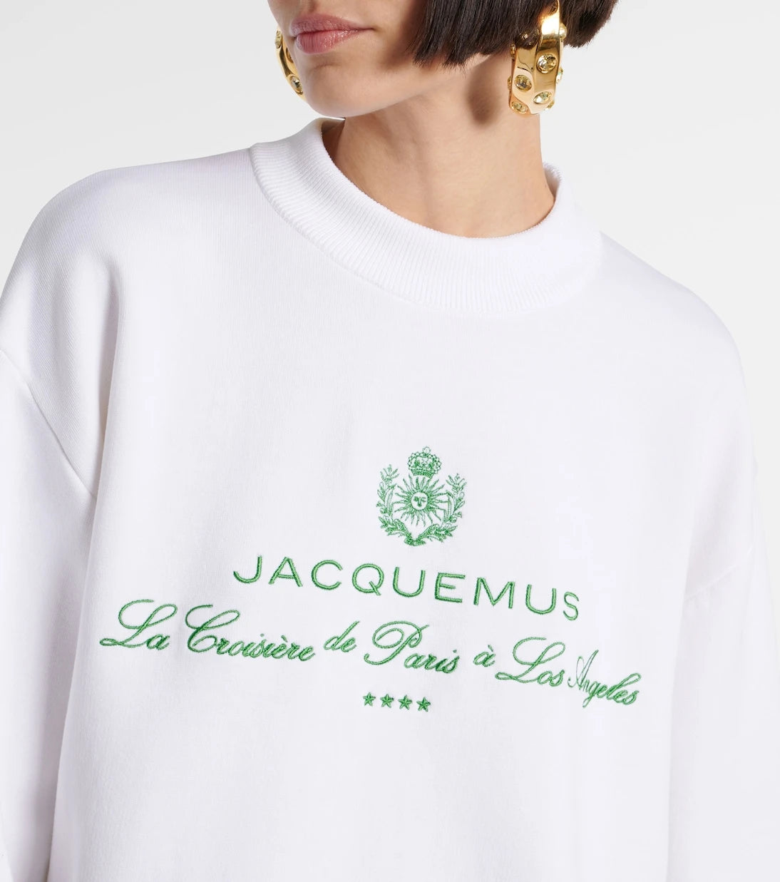 Jacquemus - Vince embroidered cotton-blend sweatshirt