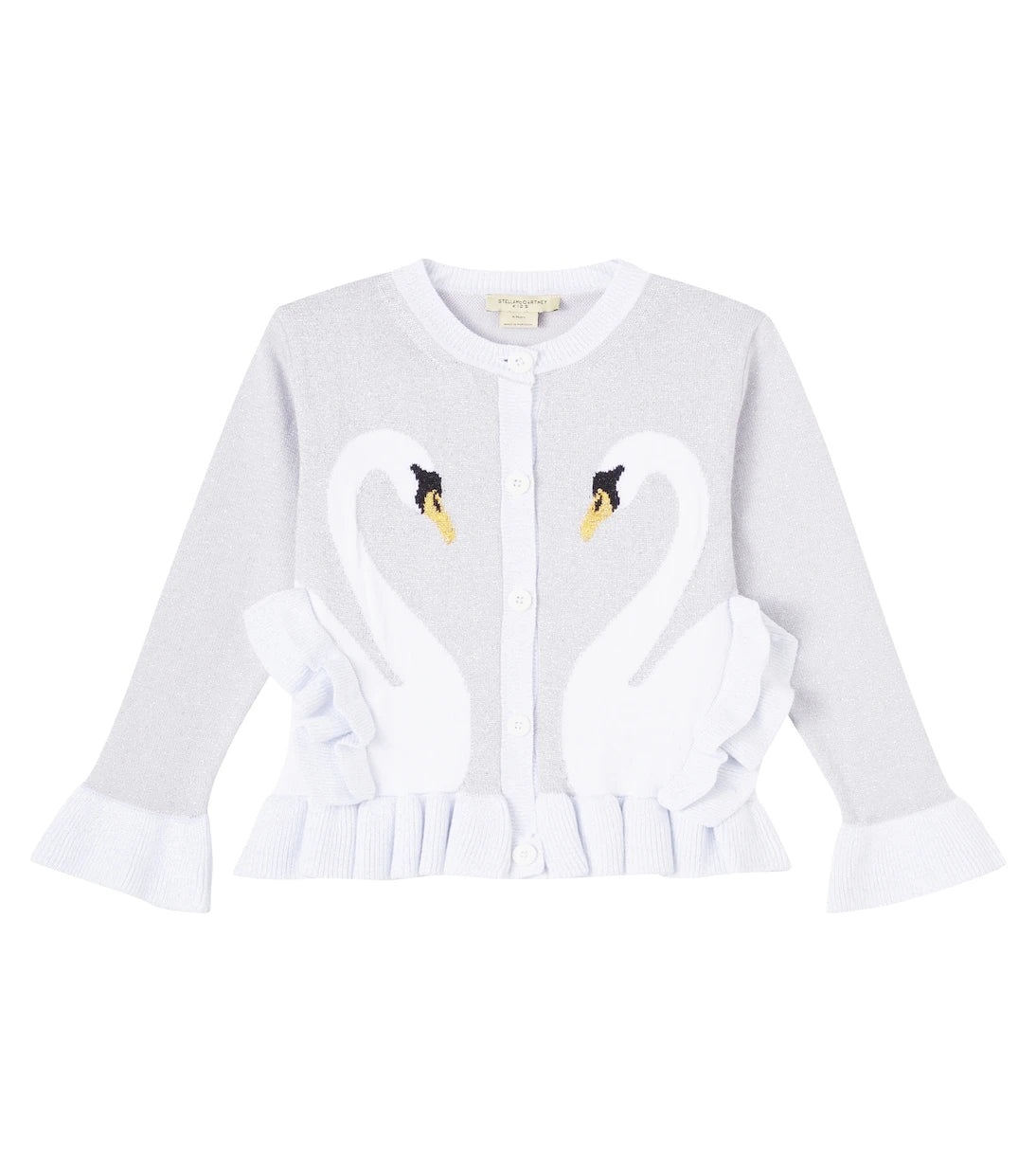 Stella McCartney Kids - Ruffled cotton-blend jacquard cardigan