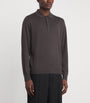 Cashmere-Silk Polo Sweater