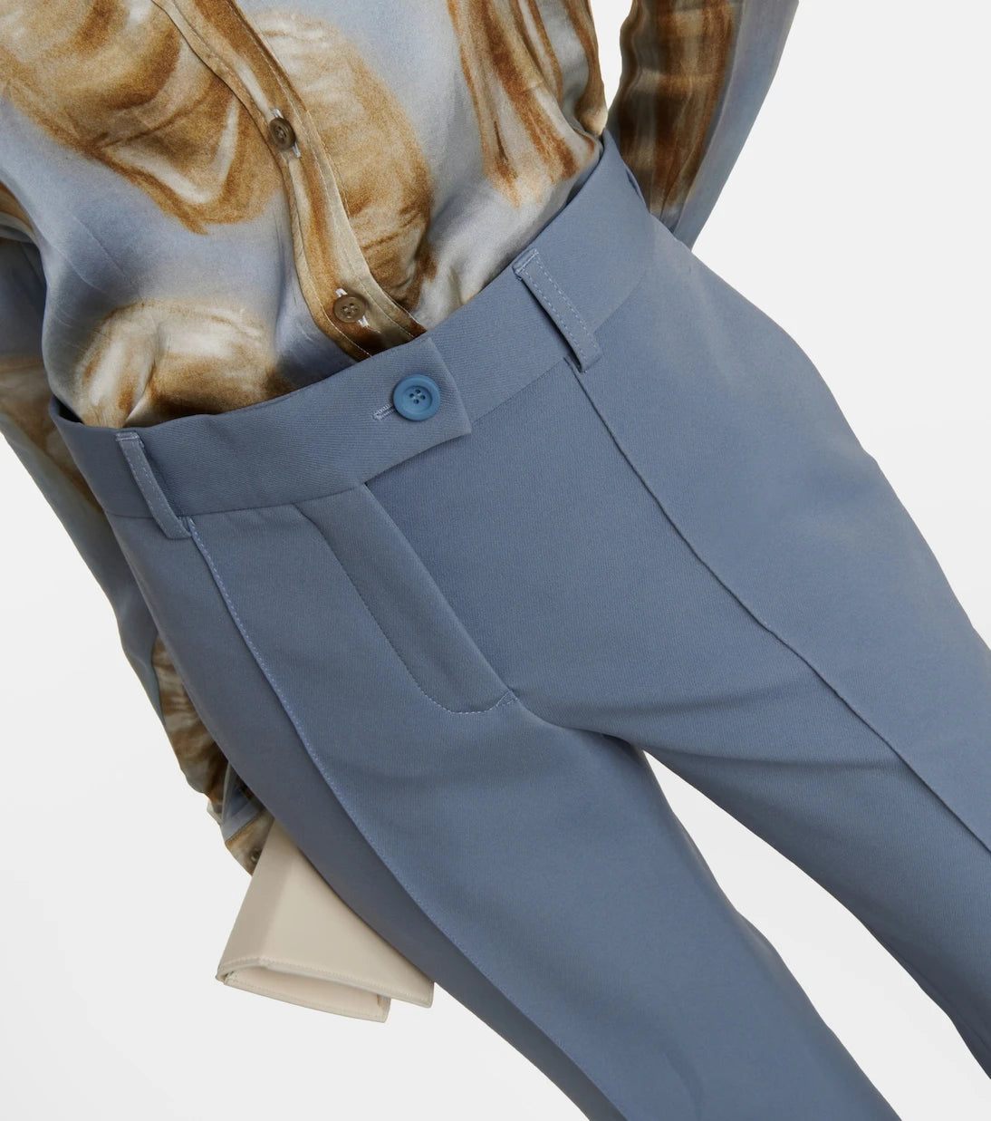 Acne Studios - بنطلون واسع الساقين بخصر منخفض
