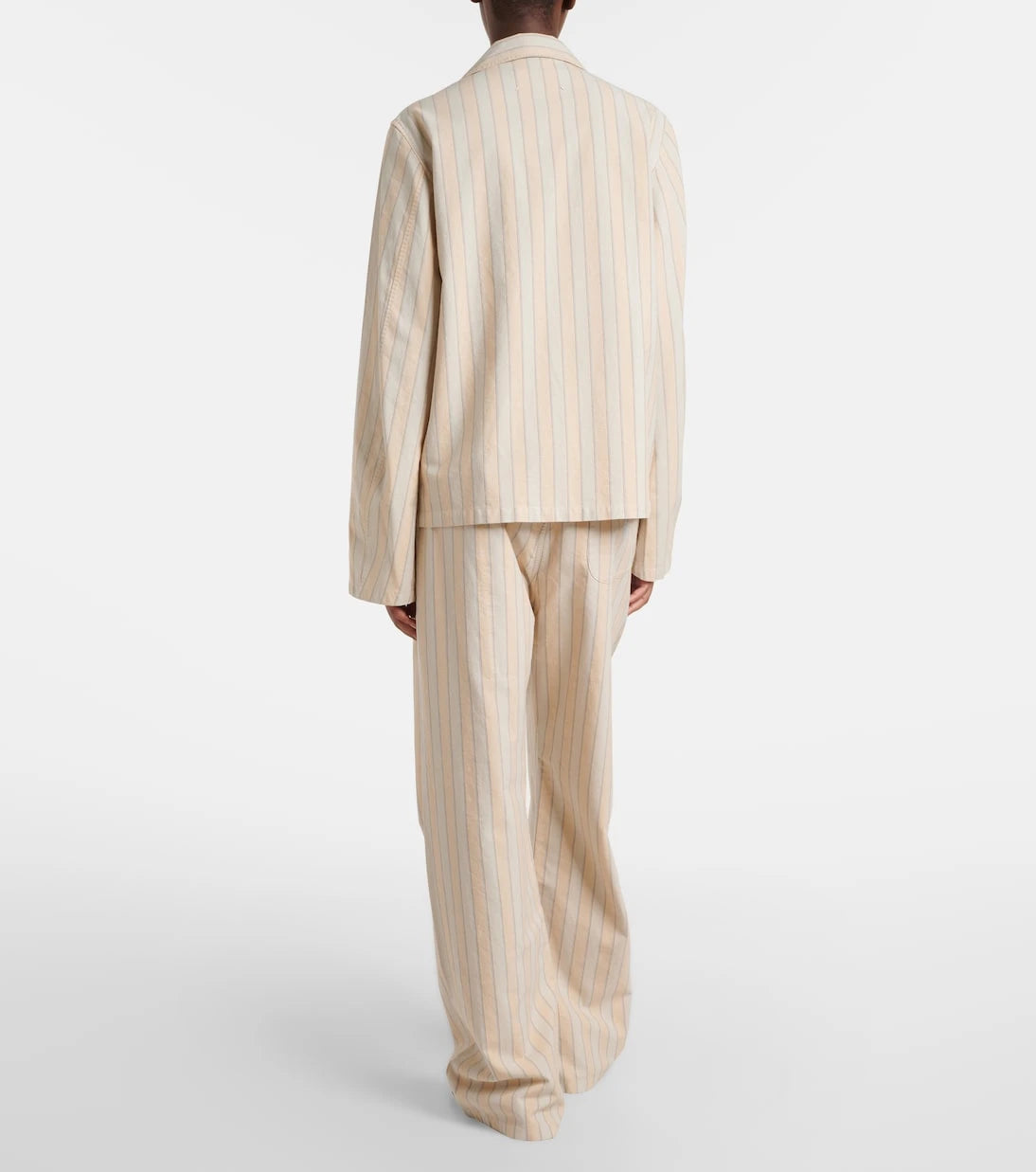 Maison Margiela - Striped cotton wide-leg pants
