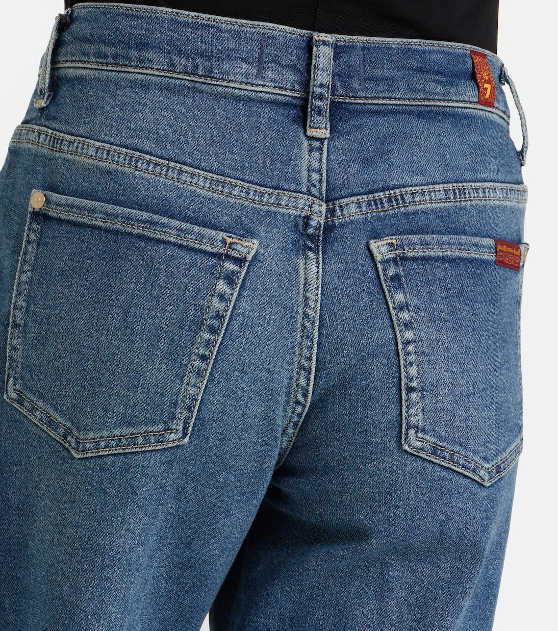 7 For All Mankind - بنطلون جينز بقصة مستقيمة "ستوفبايب"