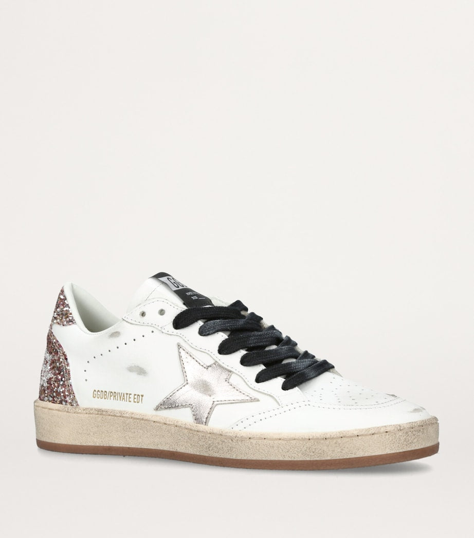 White Leather Ball Star Sneakers