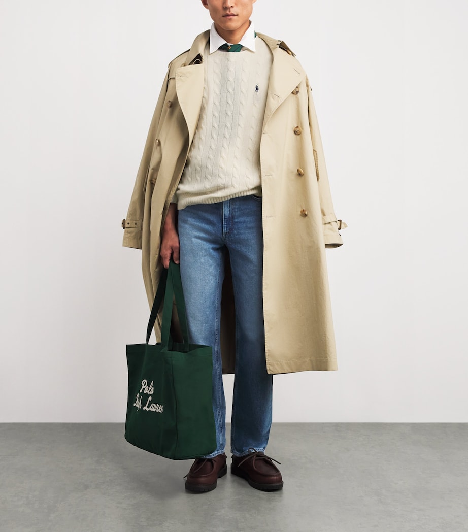 Wool-Cashmere Cable-Knit Sweater NATURAL