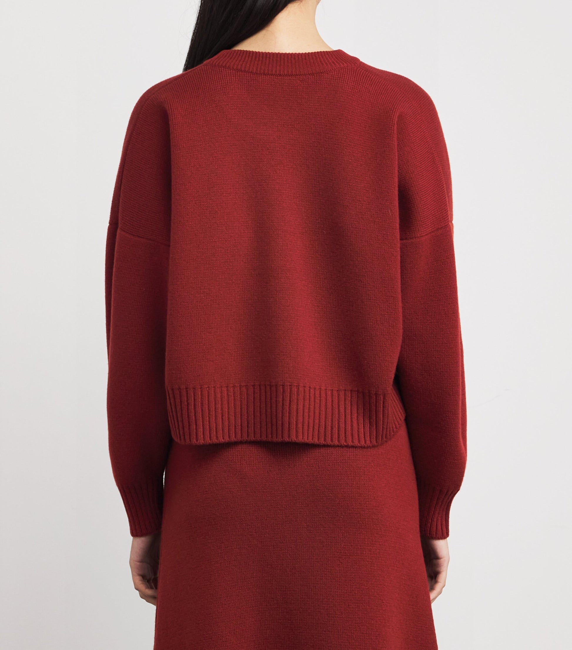 Red Cashmere Cropped Sweater