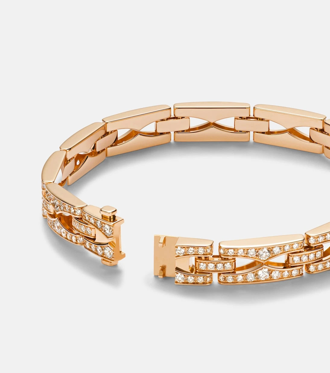 Bvlgari - سوار B.zero1 من الذهب الوردي عيار 18 قيراط مع الألماس
