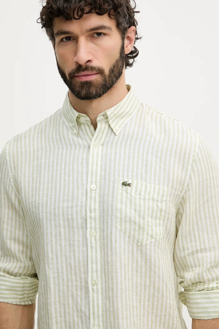 Lacoste erkek keten gömlek