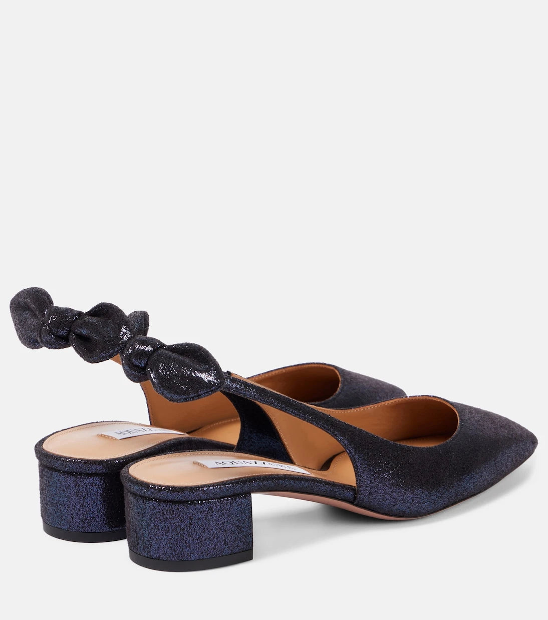 Aquazzura - حذاء "فيري بو" 35 بكعب وحزام خلفي