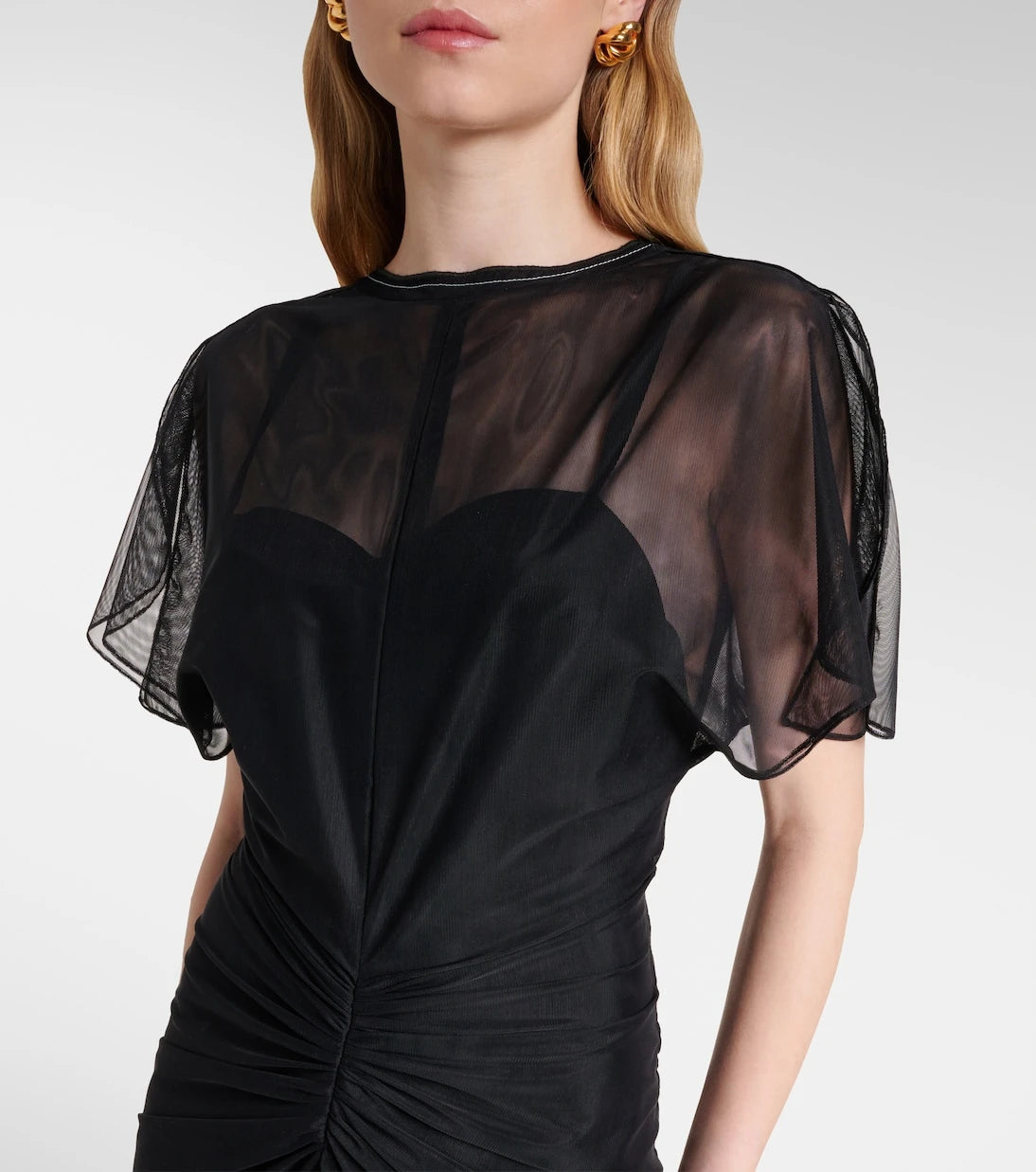 Victoria Beckham - Bella gathered open back organza gown