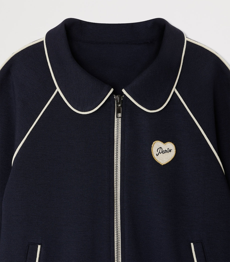 Bonpoint Jersey Zip-Up Sweatshirt (10-14 Years)