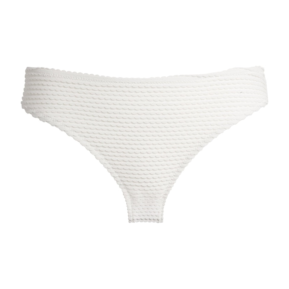 Ulla Johnson White Dani Mid-Rise Bikini Bottoms