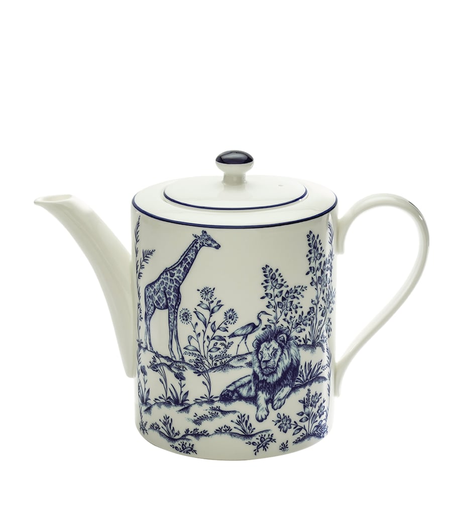 x Nina Campbell Serengeti Teapot BLUE & WHITE