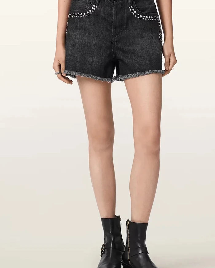 AllSaints kadın denim kısa şort HEIDI