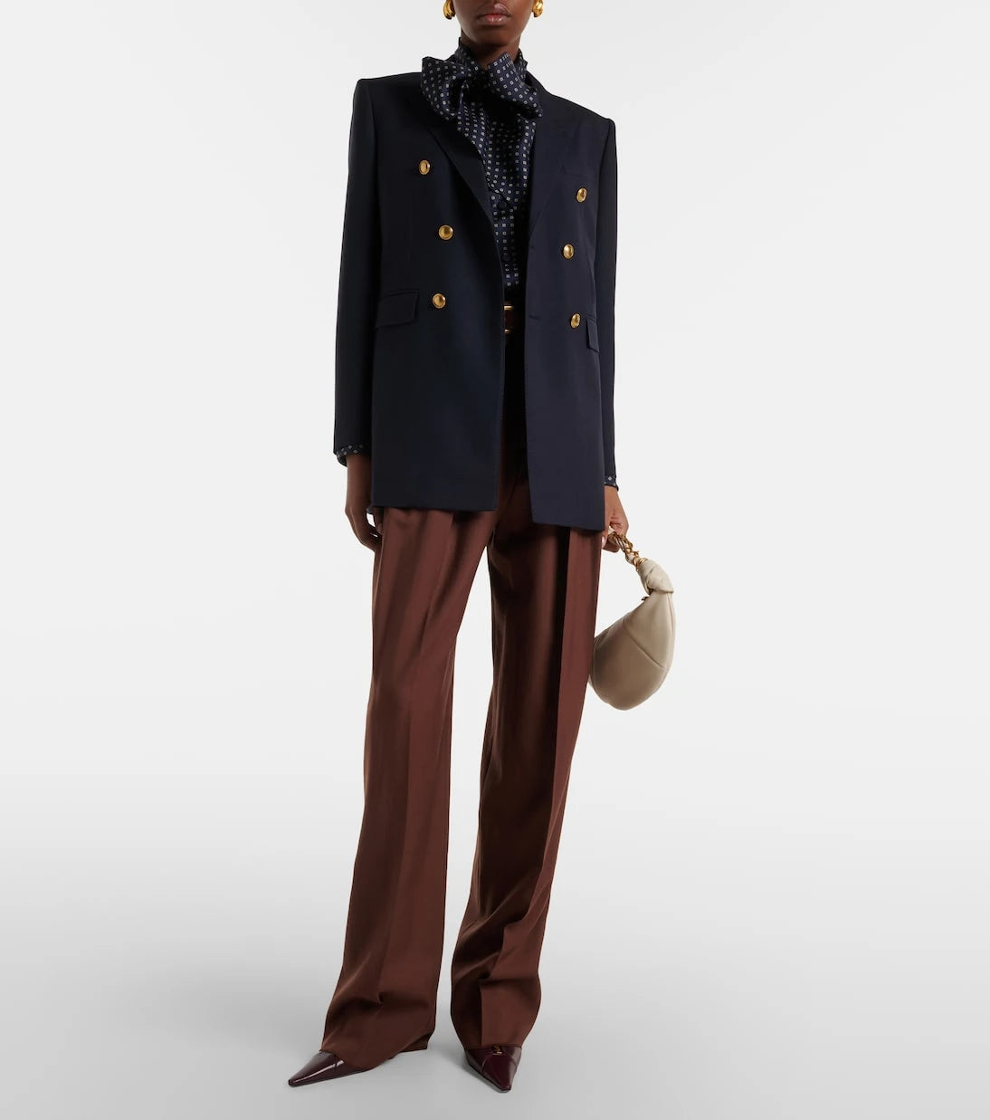 Saint Laurent - Double-breasted wool gabardine blazer