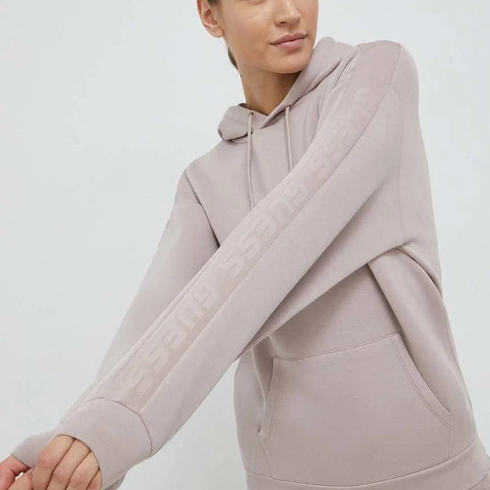 Guess kadın viskon kapüşonlu sweatshirt BRENDA