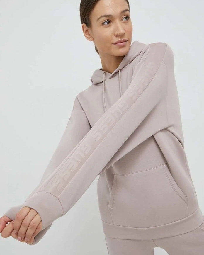 Guess kadın viskon kapüşonlu sweatshirt BRENDA