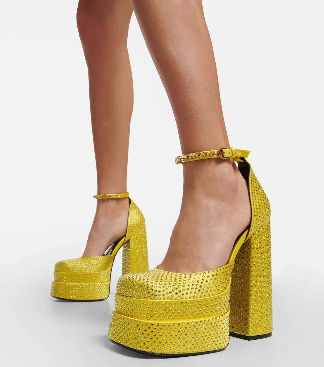 Versace - Medusa Aevitas embellished platform pumps