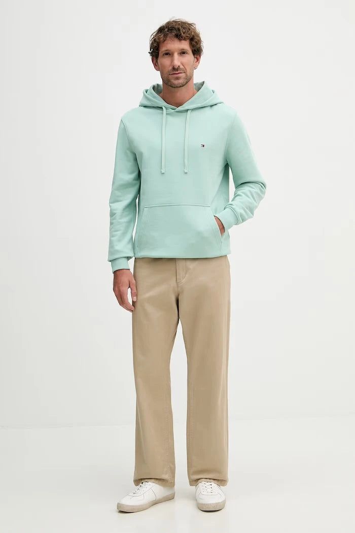 Tommy Hilfiger kapüşonlu erkek pamuklu sweatshirt