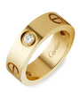 Yellow Gold and Diamond LOVE Ring