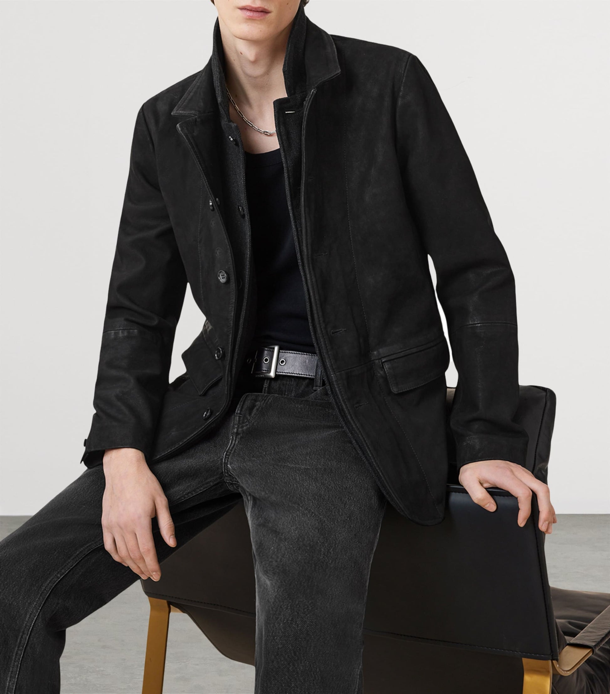 Black Suede Survey Blazer