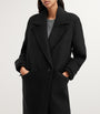 AllSaints Black Double-Breasted Mabel Coat